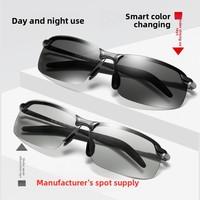 Kacamata Hitam Polarisasi Berkualitas Tinggi NS04 untuk Pria dengan Bingkai Logam Pintar, Berubah Warna Siang Malam, Nyaman untuk Mengemudi & Memancing