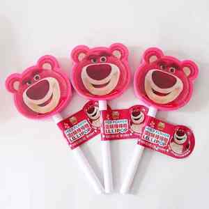 Toptan yüksek kaliteli şekerler çilek ayı şekilli lollipoplar 50g (5 adet) egzotik aperatif - Product Image 2