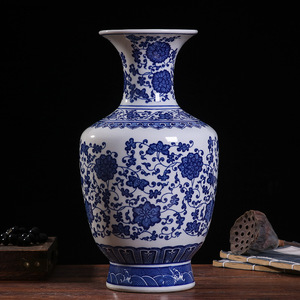 Cinese antico blu e bianco decorato a mano fiore di porcellana vasi di ceramica - Product Image 6