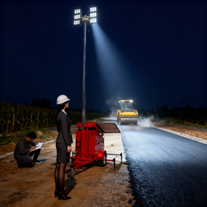 Torre de luz solar fuera de la red Iluminación de construcción de mástil telescópico - Product Image 5