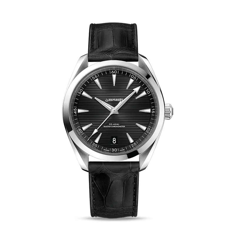 Luxe 150m Noir 41mm Montre Affaires Étanche Mâle Horloge Lumineux Date En Acier Inoxydable Quartz Hommes Montre