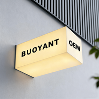 Boîte à lumière LED murale extérieure suspendue pour magasin, enseigne lumineuse carrée en acrylique pour publicité