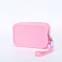 Trousse de Maquillage de Voyage Étanche Pro Zinger à Poignée Souple, Étui de Rangement Cosmétique en Silicone 7 Couleurs Toutes Saisons