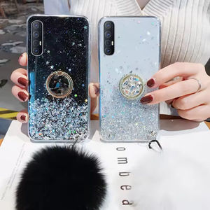 Coque de téléphone transparente en TPU avec support, motifs étoiles scintillantes et paillettes, pour iPhone 17 Air 16 15 14 13 12 11 Pro Max - Product Image 3