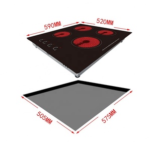 Table de cuisson vitrocéramique 4 brûleurs haute puissance 6000W, cuisinière infrarouge encastrable pour appareils de cuisine - Product Image 4