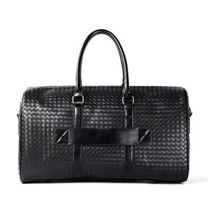 Sac de voyage tissé de style coréen, sac à bandoulière en tissu Oxford noir pour hommes et femmes, sac de voyage de loisirs imperméable et résistant à l'usure - Product Image 1