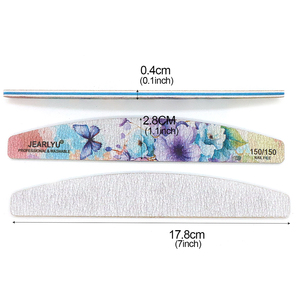 Lima de Uñas Profesional EMERY de Alta Calidad 150/150, Diseño de Media Luna, Doble Cara, con Logotipo Personalizado, Tiras para Pulir Uñas - Product Image 3