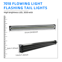 Barre de feux arrière LED 7018 Flowing Light, bande lumineuse clignotante pour remplacement de feux arrière de voiture