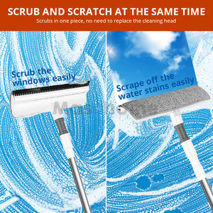 Masthome Adjustable <span class=keywords><strong>3</strong></span> In1ロングハンドルウィンドウフロアシャワースキージーマイクロファイバーフロアワイパーTprシリコンガラススキージ - Product Image 3