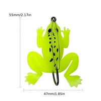 Leurre souple artificiel en silicone réaliste en forme de grenouille avec hameçon – Tueur de Blackfish bionique pour la pêche en eau douce