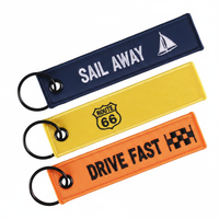 Porte-clés brodé personnalisé avec logo, en tissu de bonne qualité, patch porte-clés, étiquette vierge brodée