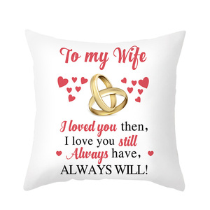 JYM <span class=keywords><strong>personnalisé</strong></span> mode nom <span class=keywords><strong>message</strong></span> lettre d'amour taie d'oreiller <span class=keywords><strong>personnalisé</strong></span> cadeau enveloppe taie d'oreiller cadeau d'anniversaire - Product Image 5