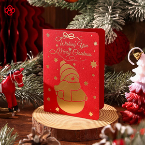 <span class=keywords><strong>Enveloppe</strong></span> cadeau de carte de voeux estampage or de Noël rouge et vert vintage avec message de bénédiction <span class=keywords><strong>pour</strong></span> fleuriste et occasions de pâtisserie - Product Image 5