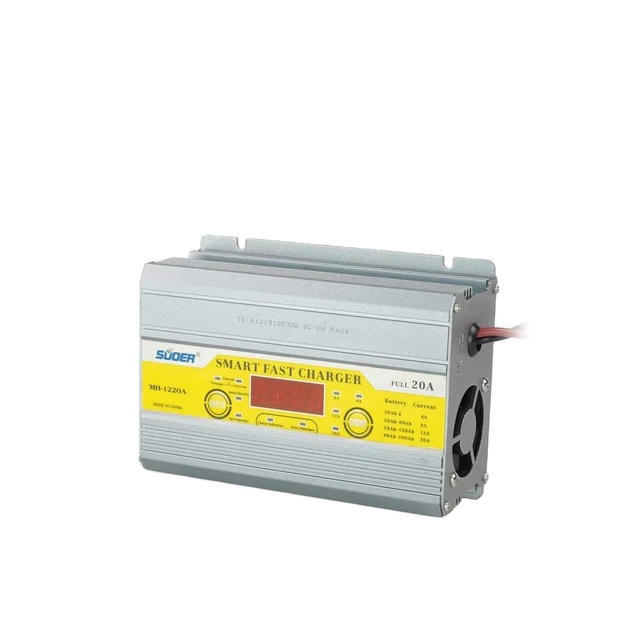 Suoer MH-1220A Fully Automatic Digital Charger 12V 20A Single-Phase DC Port Made of Function OEM Accepted