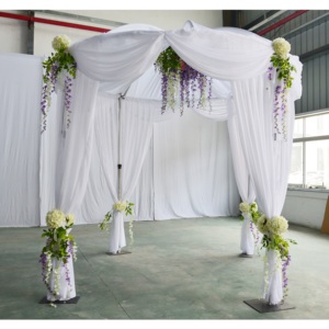 Telescopic wedding curtain adjustable <b>backdrop</b> <b>stand</b> pipe and drape system - Product Image 6