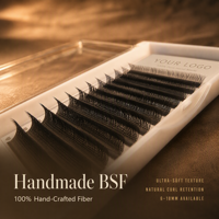 Extensions de cils individuels YY faites à la main, ultra-douces, sans décollement, racine naturelle, 6-18mm mixtes, pour éventails faciles 3D, usage professionnel en salon