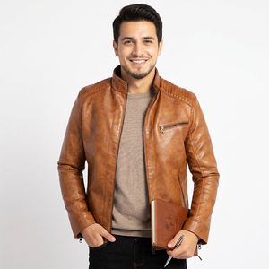 Hot Selling Top Quality new Fashion <b>Men</b> Genuine <b>Leather</b> <b>jacket</b> for <b>men</b> New Arrival Custom OEM Design <b>Leather</b> <b>jacket</b> for <b>men</b> - Product Image 1