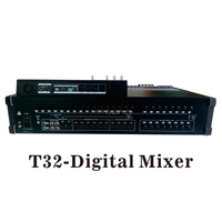 Mezclador de Audio Digital Profesional MARCO T32 de 32 Canales, Pantalla Táctil, Ecualizador, Filtro de Paso Alto/Bajo, Compresor, MIDI, USB/XLR