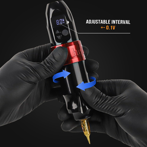 Xnet 2400mAh 4 mét đột quỵ không dây Tattoo Pen điện chuyên nghiệp ROTARY Tattoo Gun máy với phụ tùng grip và RCA Adapter - Product Image 5