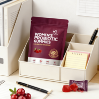 Permen Cranberry OEM/ODM Bebas Gula dengan Probiotik, Vitamin C & E untuk Perawatan Tubuh Wanita Sehari-hari