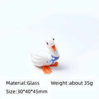 Figurines d'animaux en verre, cygne blanc, ornement en verre fait main pour la décoration de bureau, de maison et de table, vente en gros