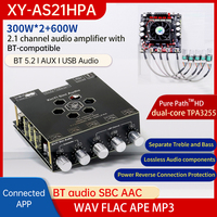 Carte d'amplification numérique 2.1 canaux, subwoofer 300W * 2 + 600W, puce TPA3255 importée, stéréo TPA3255