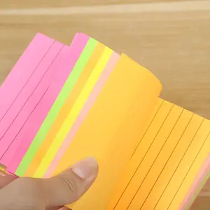 Notas adesivas com forro brilhante colorido, super adesivo personalizado, bloco de notas adesivas à prova d' água