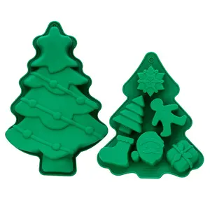Christmas Tree Cake Pan 3D Silicone Christmas Baking Molds for Holiday  Parties