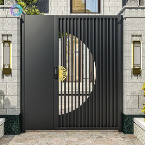 Diseño Moderno <span class=keywords><strong>de</strong></span> Puerta <span class=keywords><strong>de</strong></span> <span class=keywords><strong>Garaje</strong></span> Exterior <span class=keywords><strong>de</strong></span> Aluminio con <span class=keywords><strong>Madera</strong></span> Tratada a Presión, Estilo Natural, Puertas <span class=keywords><strong>de</strong></span> Cerca, Modelo 3D - Product Image 6