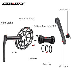 GOLDIX Manivelle de vélo ultralégère 170/175 mm en alliage d'aluminium BSA BB92 pour vélo de route, VTT et gravier, avec plateau <span class=keywords><strong>50</strong></span>-34T pour chaîne Sram - Product Image 2