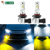 G-VIEW Ampoule LED antibrouillard 9005 sans ventilateur 30W 5000LM Haute luminosité 6500K Blanc froid Puces LED CSP