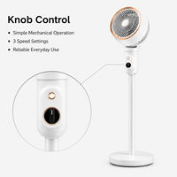 Ventilateur électrique sur pied avec écran LCD numérique, fil plastique minimaliste, directement du fabricant, idéal pour les hôtels et le camping en extérieur