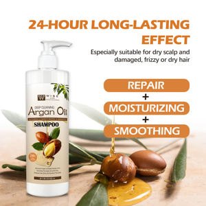 Shampoo hydratant à l'huile d'argan de qualité supérieure 500 ml contenant des extraits de plantes <span class=keywords><strong>pour</strong></span> <span class=keywords><strong>cheveux</strong></span> secs, aide à renforcer les <span class=keywords><strong>cheveux</strong></span> faibles et cassants, marque privée - Product Image 4