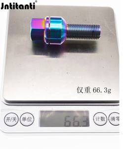 Perno de rueda de titanio Gr.5 personalizado hermoso colorido fuerte peso ligero de alto rendimiento para <span class=keywords><strong>Porsche</strong></span> - Product Image 4