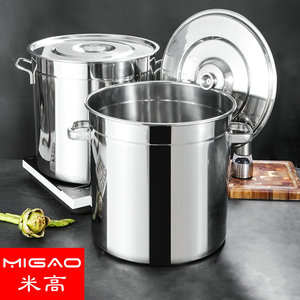 Stainless Steel Soup Pot 5L And Above Large Capacity <b>With</b> <b>Lid</b> For Cooking And Storage - Product Image 2
