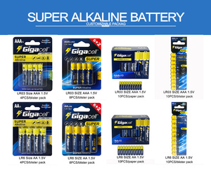 GigaCell Dry <span class=keywords><strong>Battery</strong></span> 1,5 V Super Alkaline LR6 Tamaño <span class=keywords><strong>AA</strong></span> Batería con tarjeta retráctil OEM Batería Marcas Juguetes educativos - Product Image 6