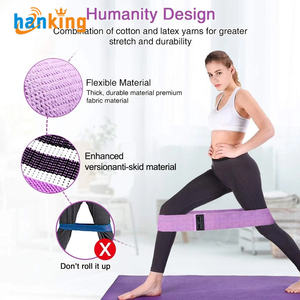 Paket <span class=keywords><strong>3</strong></span> pita pinggul kain poliester merah muda untuk dewasa Aksesori <span class=keywords><strong>Loop</strong></span> kebugaran Yoga - Product Image 5