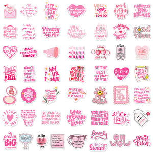 50PCS Rose encourageant phrase être gentil autocollant positif inspirant - Product Image 4