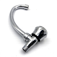 Robinet de cuisine moderne chromé en zinc, mitigeur mural à poignée unique pour évier, avec valve en céramique pour eau froide, robinet classique et hygiénique