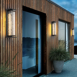 Appliques murales d'extérieur à éclairage carré haut et bas, applique murale d'extérieur à LED étanche en aluminium pour patio mural - Product Image 4