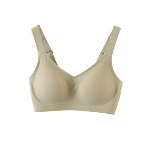 Sujetador Deportivo Sin Costuras para Mujer Talla Grande Runqi N8186, Soporte Suave, Color Sólido, Ropa Interior de Nailon Tejido - Product Image 4