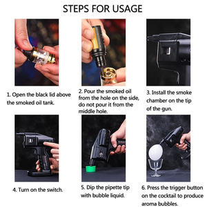 Pro 2 Black Portable Bartender Blaster Cocktail Flavor Kit USB <span class=keywords><strong>Coil</strong></span> Pod Aroma Blaster Circuit Electric Bubble Smoke Household - Product Image 4