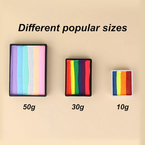 Pintura facial profesional activada por agua, pintura de pastel dividida de arcoíris, pintura facial para el cuerpo - Product Image 2