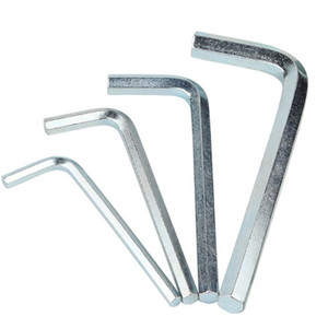 <span class=keywords><strong>Chiave</strong></span> <span class=keywords><strong>a</strong></span> brugola <span class=keywords><strong>esagonale</strong></span> <span class=keywords><strong>a</strong></span> braccio lungo con testa piatta <span class=keywords><strong>a</strong></span> L, zincata blu/bianca, DIN911 M2 M3 M4 M5 M6 M8 - Product Image 2