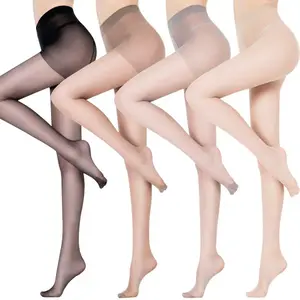 Custom Printed Transparent Stockings Skin Black Grey Coffee Colors Nylon Pantyhose Tights