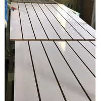 Panneau rainuré en MDF plaqué mélaminé E1 15-18mm 4x8ft, vente directe usine, style moderne