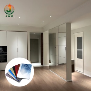 Panel & Papan Dinding Komposit Co-Extruded Serat Karbon Kristal / Arang Bambu dengan Pelapis Cermin Logam PET Desain Modern - Product Image 4
