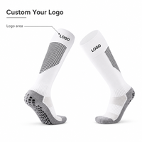 Chaussettes de football de qualité supérieure, antidérapantes, à tube long, avec compression, pour athlètes professionnels