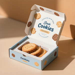 Boîtes d'emballage en carton ondulé personnalisées avec logo imprimé pour biscuits et gâteaux, conception de boîtes d'expédition alimentaires en carton - Product Image 3