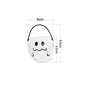 Cubo de Calabaza Luminoso para Halloween, Divertido Contenedor de Dulces para el Truco o Trato, Mini Cubo de Calabaza Portátil - Product Image 6
